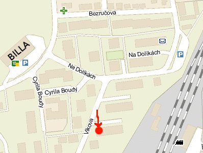 mapka, kde je kancelář skvely.net ve Slaném